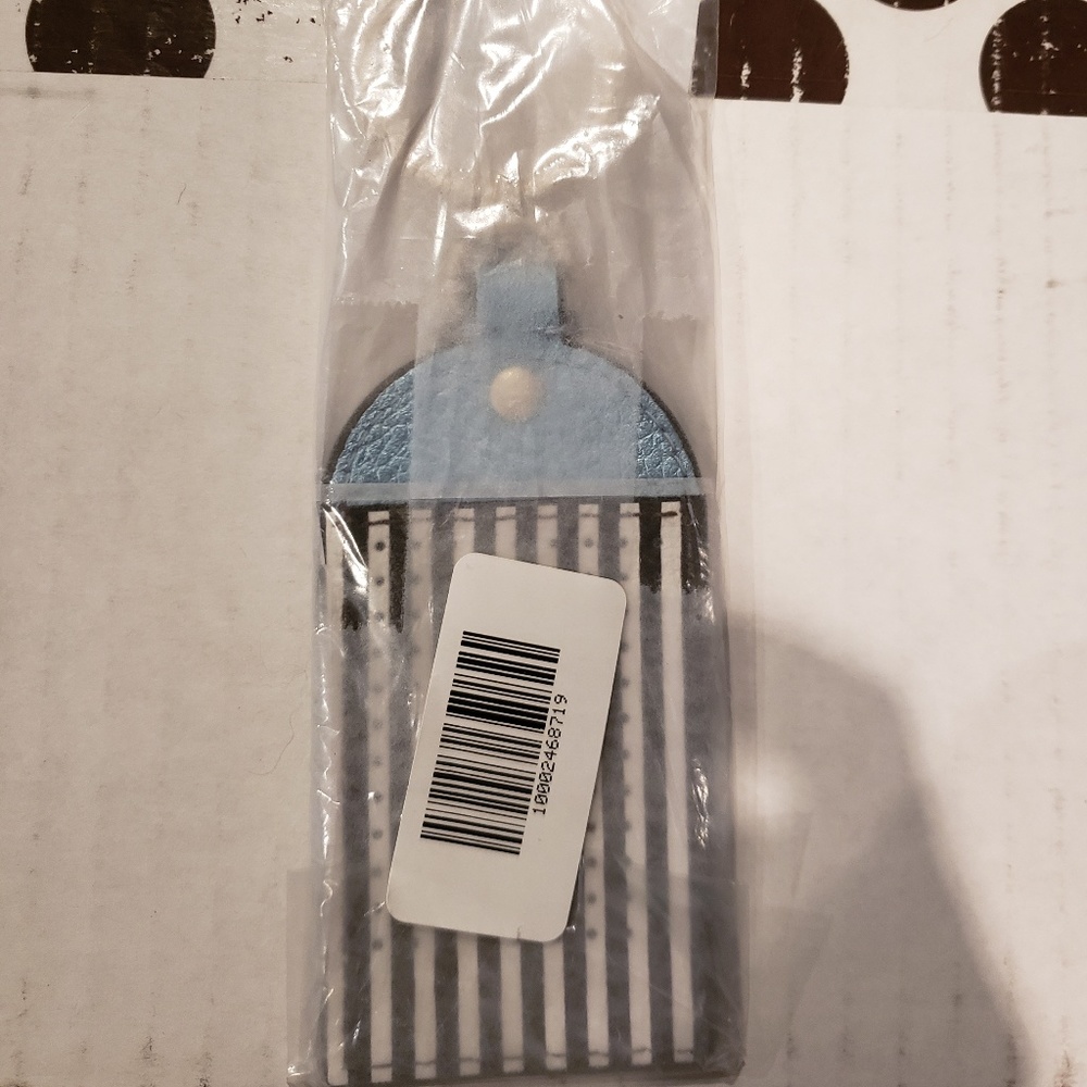 Henri Bendel Luggage Tag Bag Charm - Blue NWT